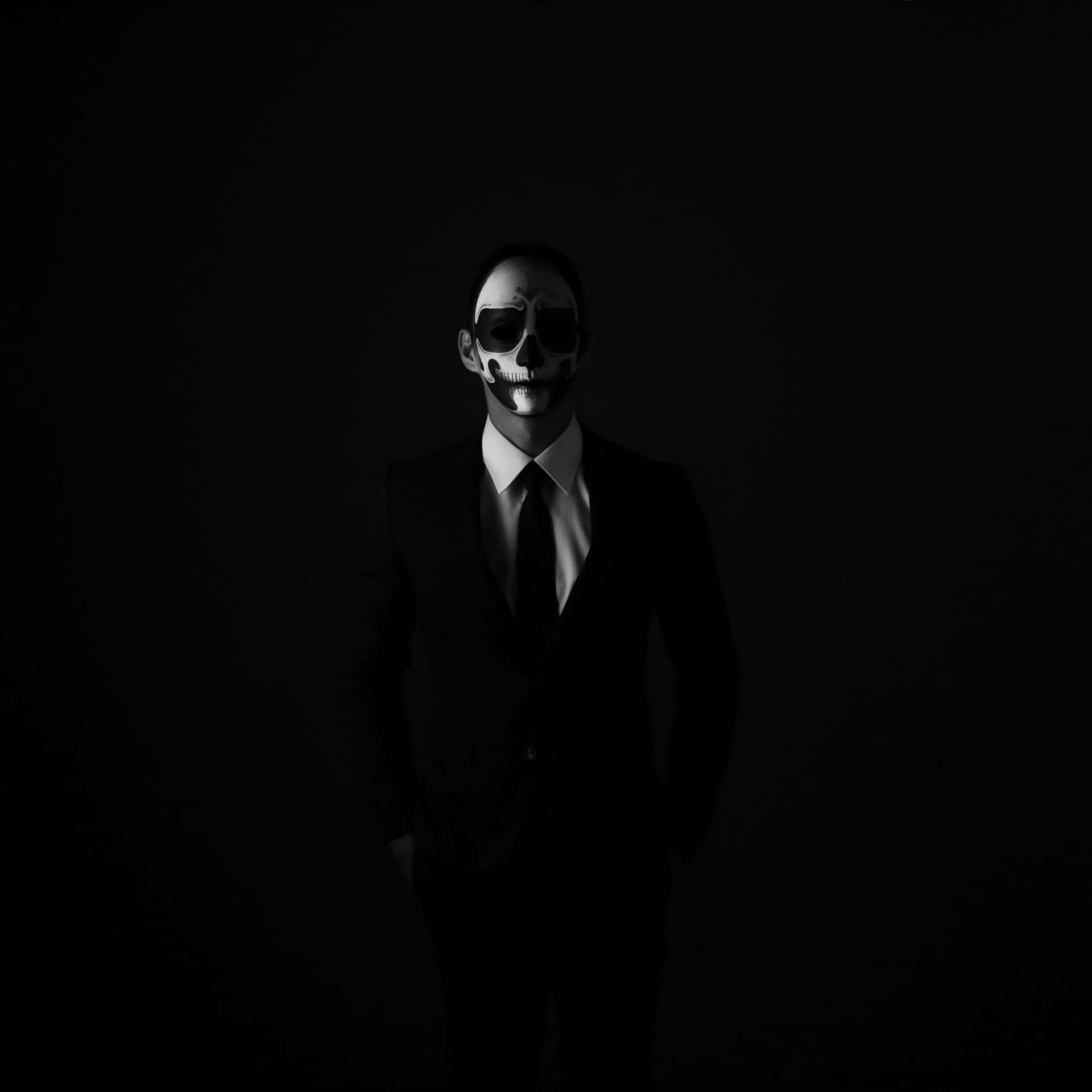 Man In Suit With Painted Face Wallpaper