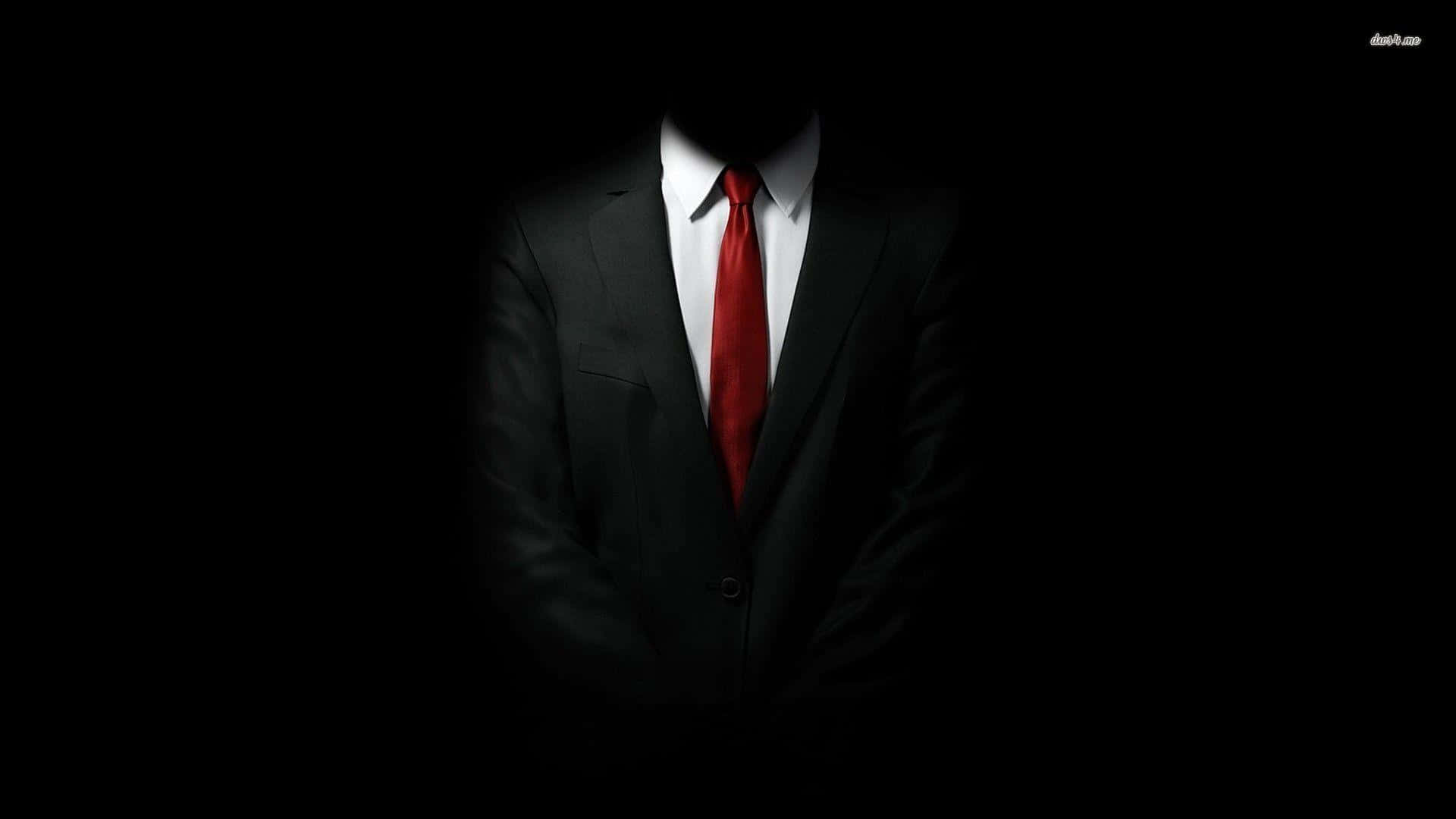 Man In Suit With Red Tie Wallpaper