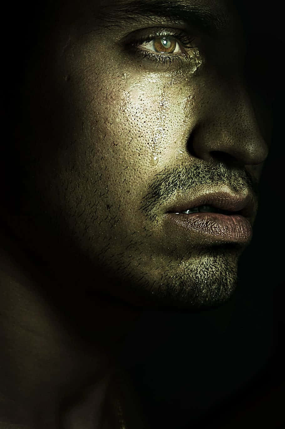 Man In Tear Of Sadness Wallpaper