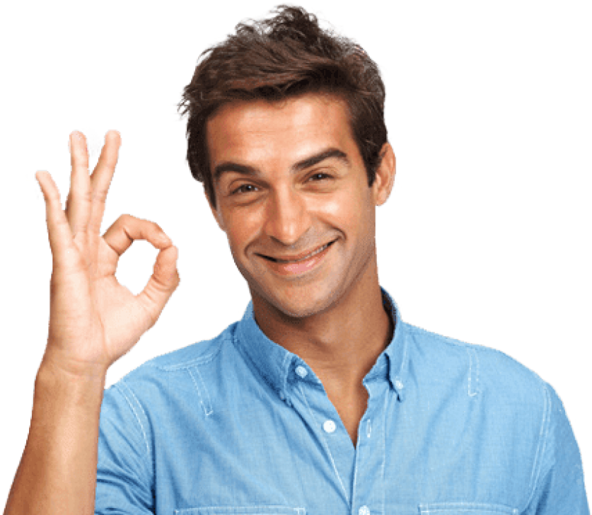 Man Making Okay Gesture PNG