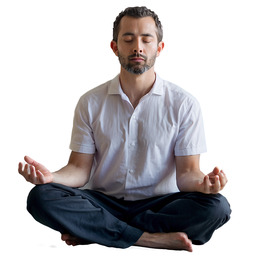 Download Man Meditating Png 05042024 | Wallpapers.com