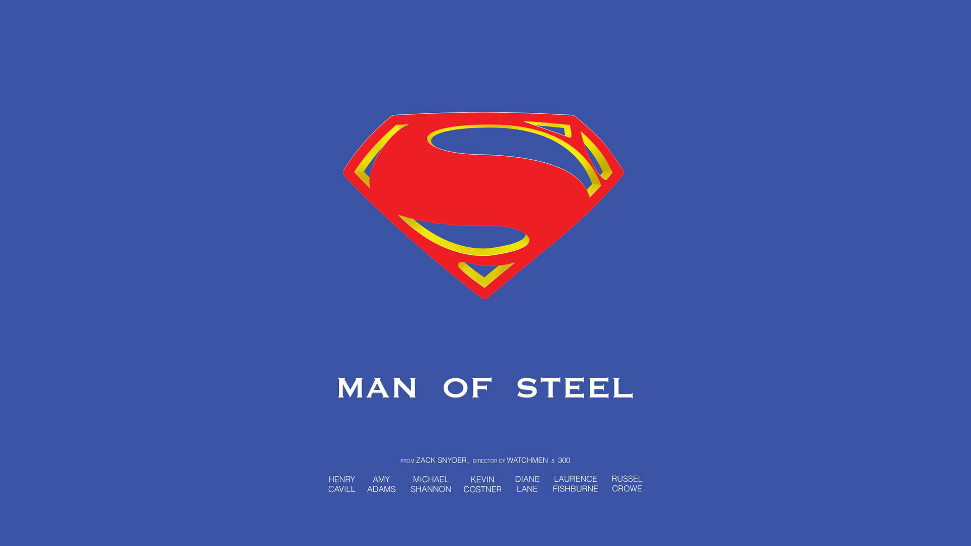 Man Of Steel Cast Superman Logo Wallpaper