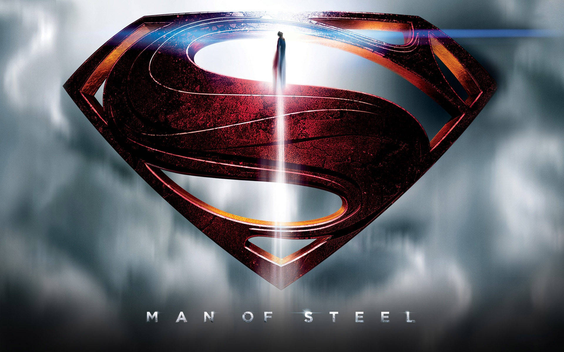 Superman Logo tapet: Se Superman Logoen og husk styrken til at kæmpe for det retfærdige. Wallpaper