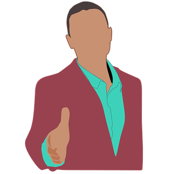 Man Offering Handshake Vector PNG