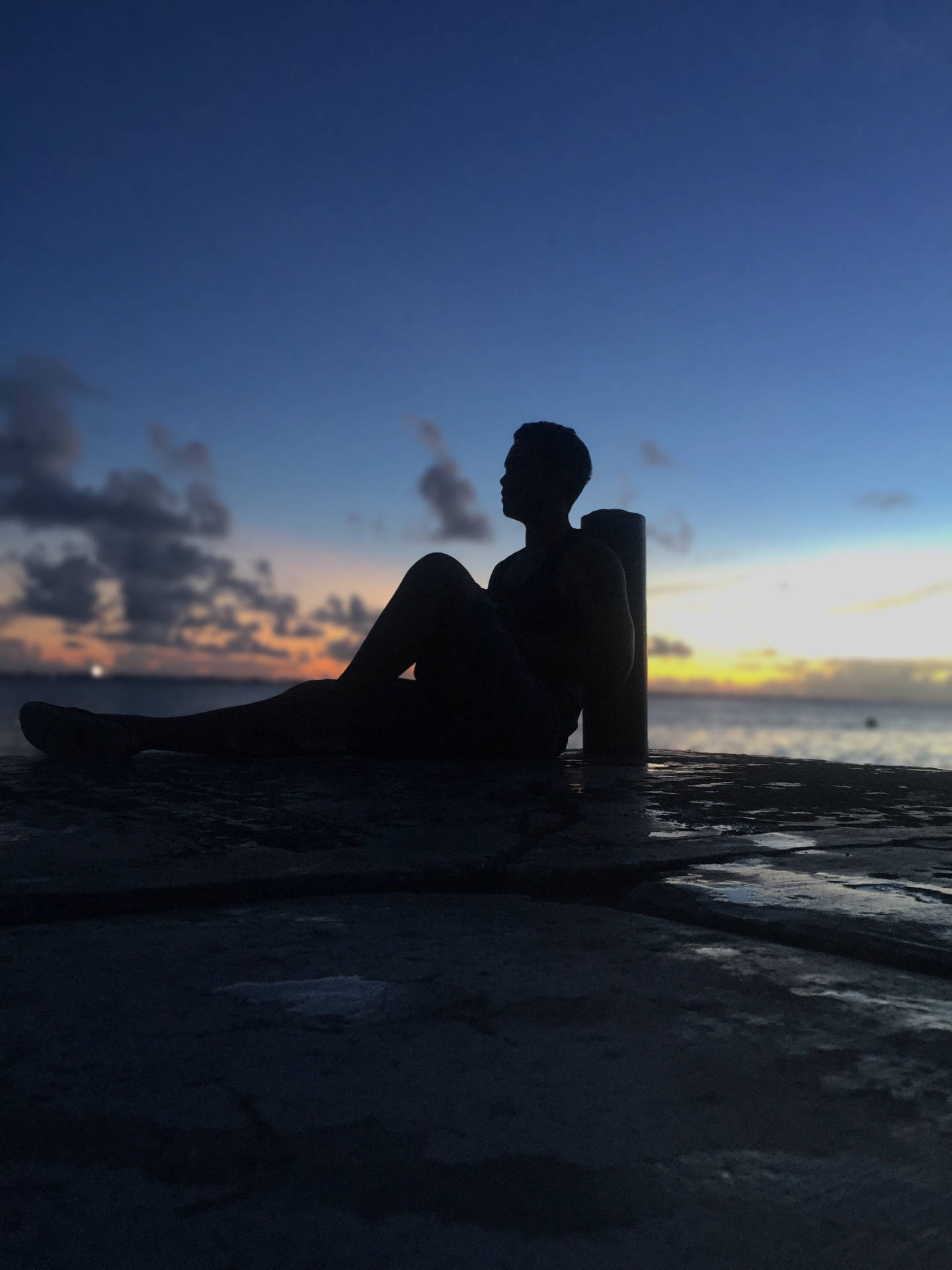 Man On Beach Silhouette Marshall Islands
