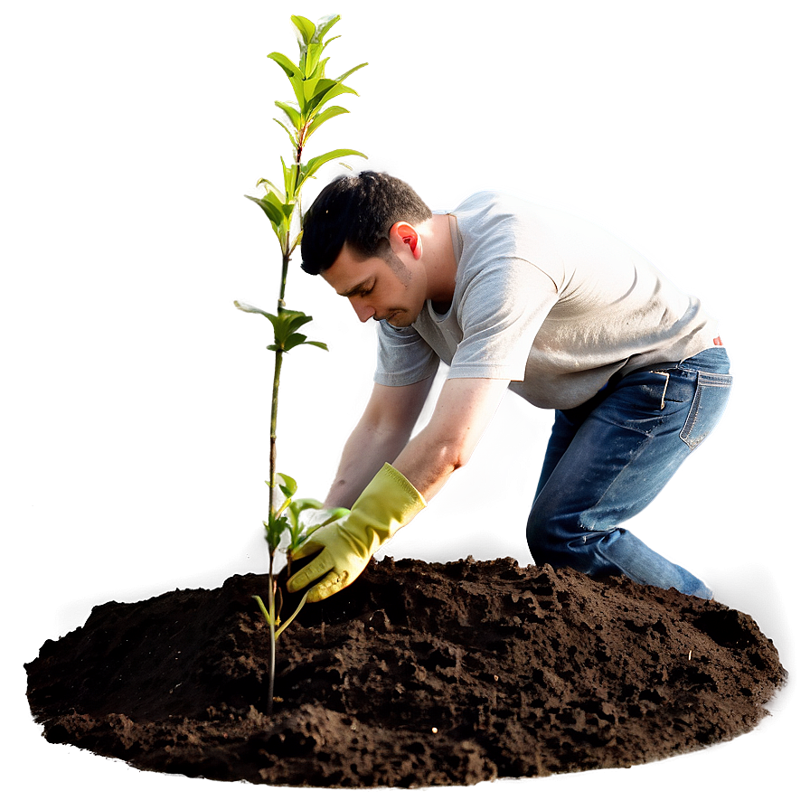 Download Man Planting Tree Png 17 | Wallpapers.com