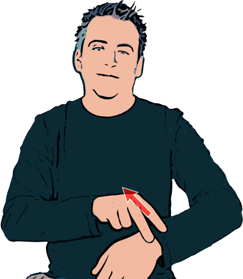 Man Pointing With Finger Illustration PNG
