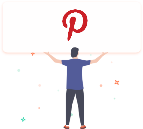 Man Presenting Pinterest Logo PNG