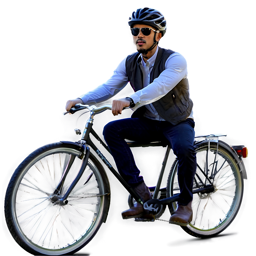 Download Man Riding Bicycle Png Vig | Wallpapers.com