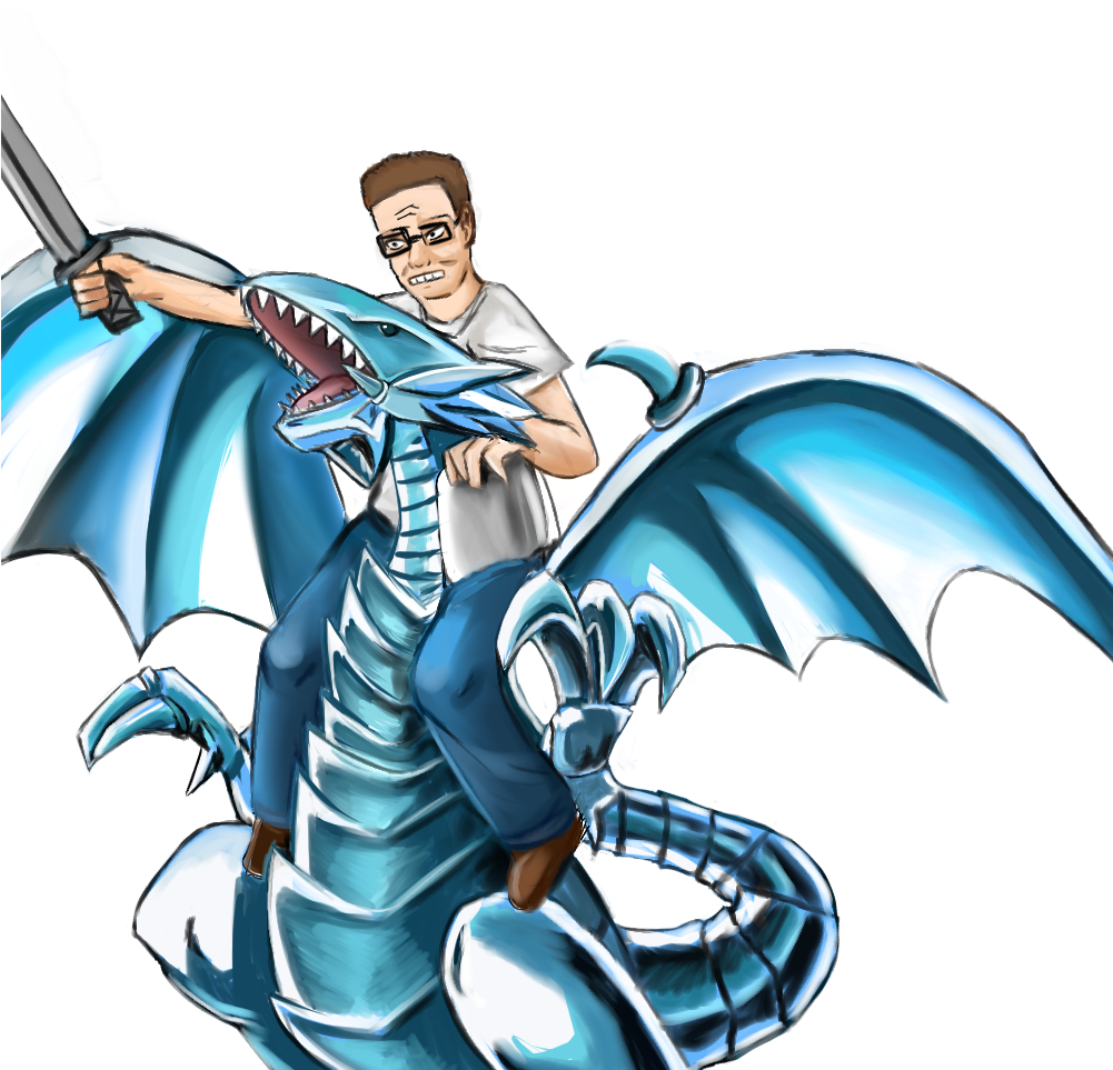 Man Riding Dragon Tattoo Design PNG