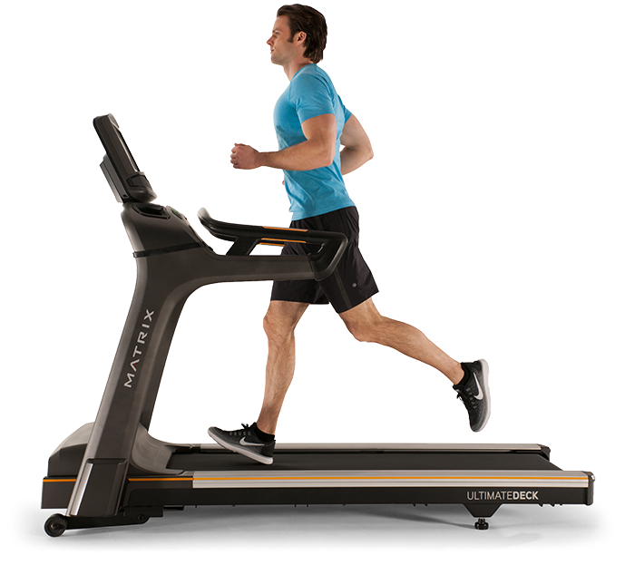 Man Runningon Treadmill Fitness Equipment PNG