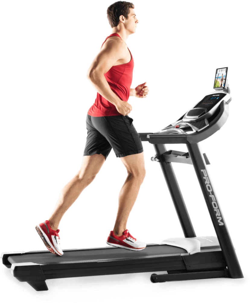 Man Runningon Treadmill PNG