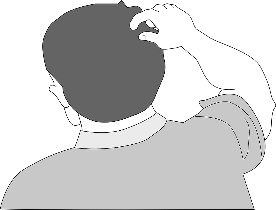 Man Scratching Head Illustration PNG