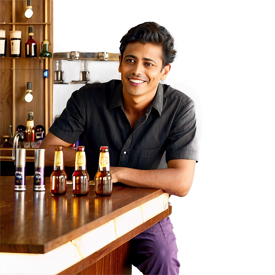 Man Sitting At Bar Png Rck7 PNG