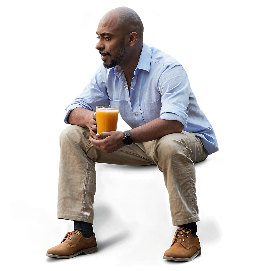 Man Sitting D PNG