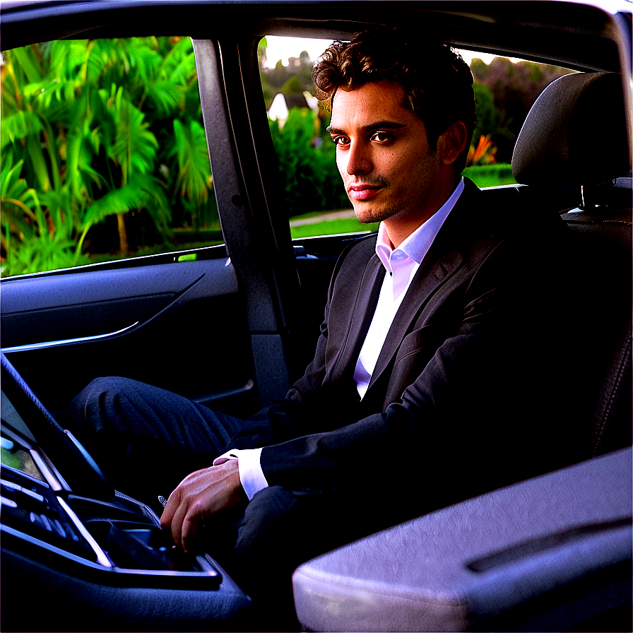 Man Sitting In Car Png Mdv PNG