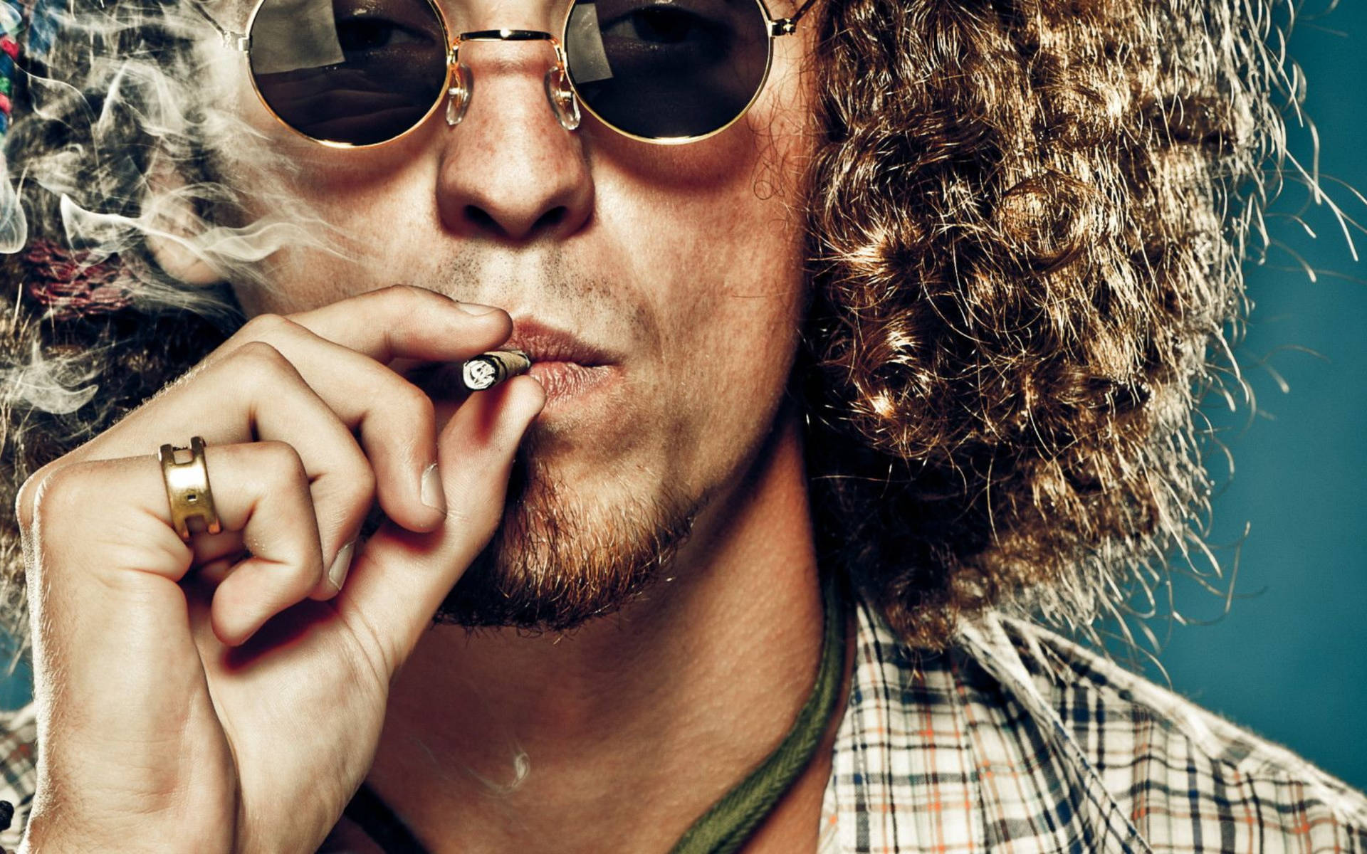 Man Smoking Weed Joint