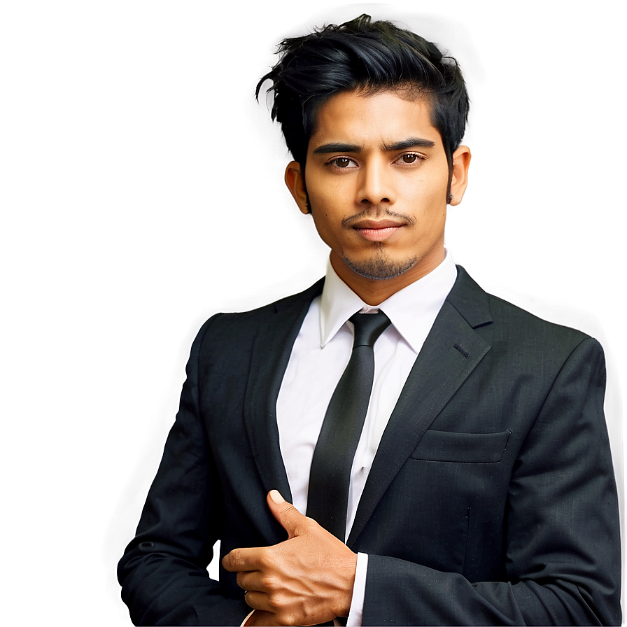 Man Standing In Suit And Tie Png 05252024 PNG