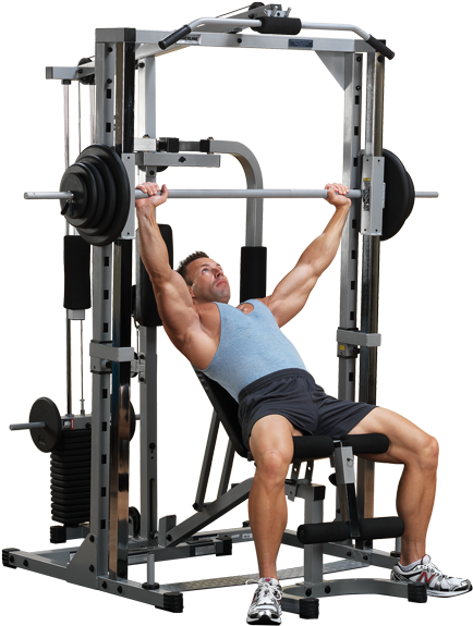 Man Using Weight Machine Workout PNG