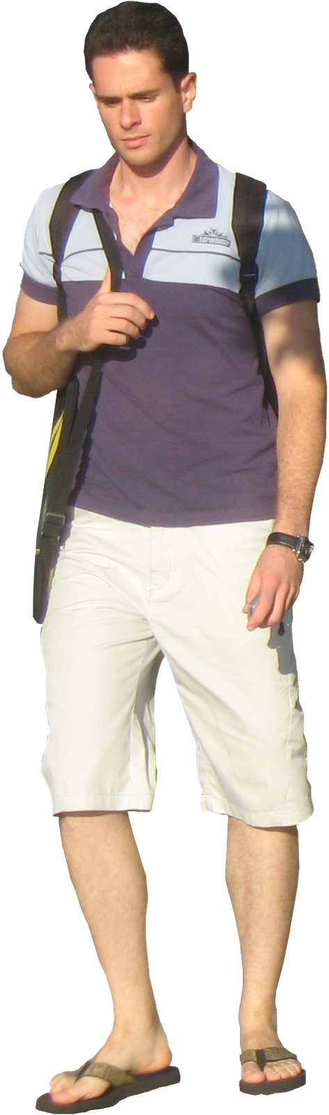 Man Walkingin Casual Clothes PNG