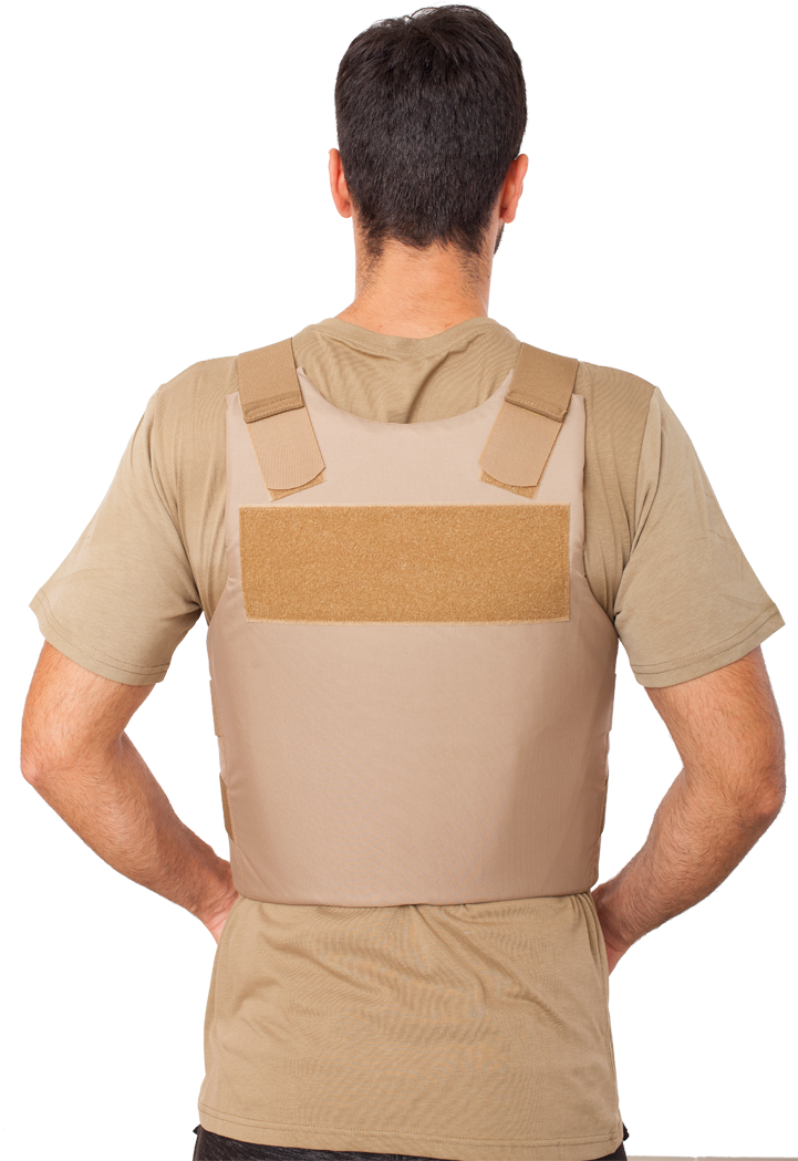 Man Wearing Concealable Bulletproof Vest PNG
