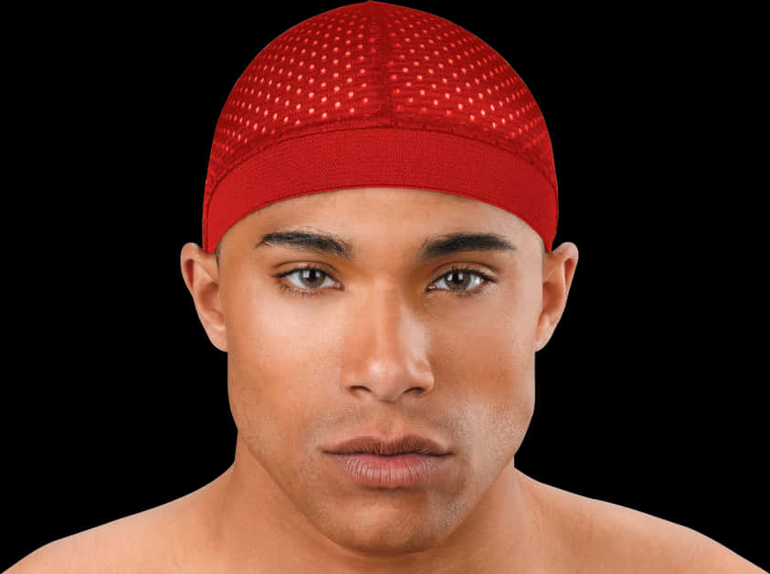 Download Man Wearing Red Durag | Wallpapers.com