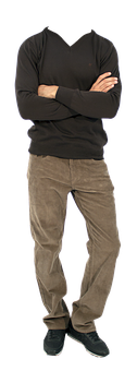 Man With Arms Crossed Standing PNG