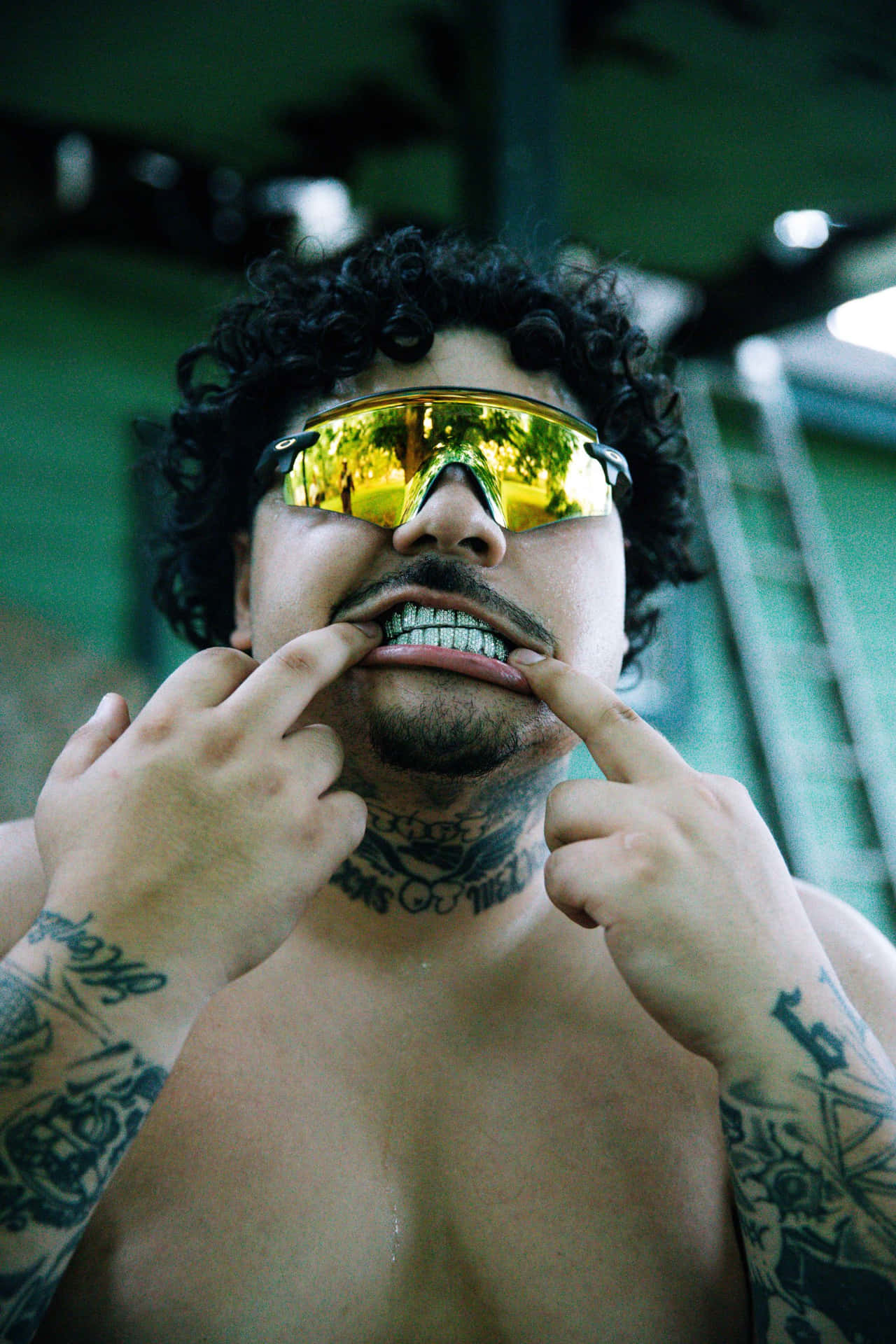 Man_with_ Golden_ Shades_and_ Tattoos.jpg Wallpaper