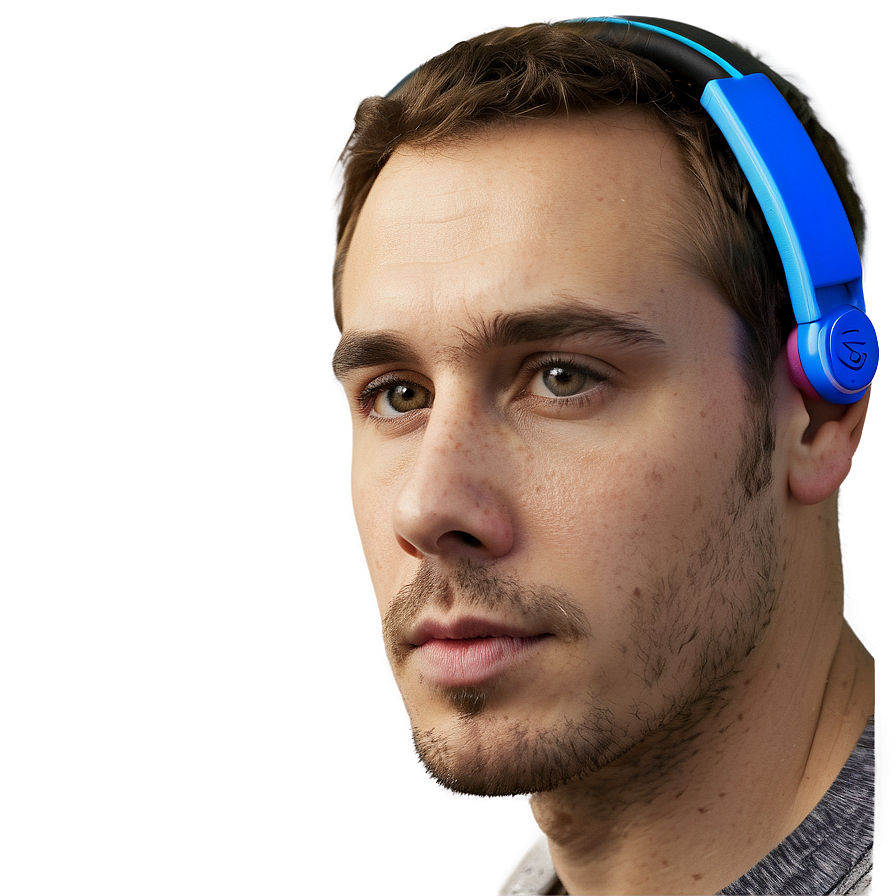 Man With Headphones Png Hed PNG