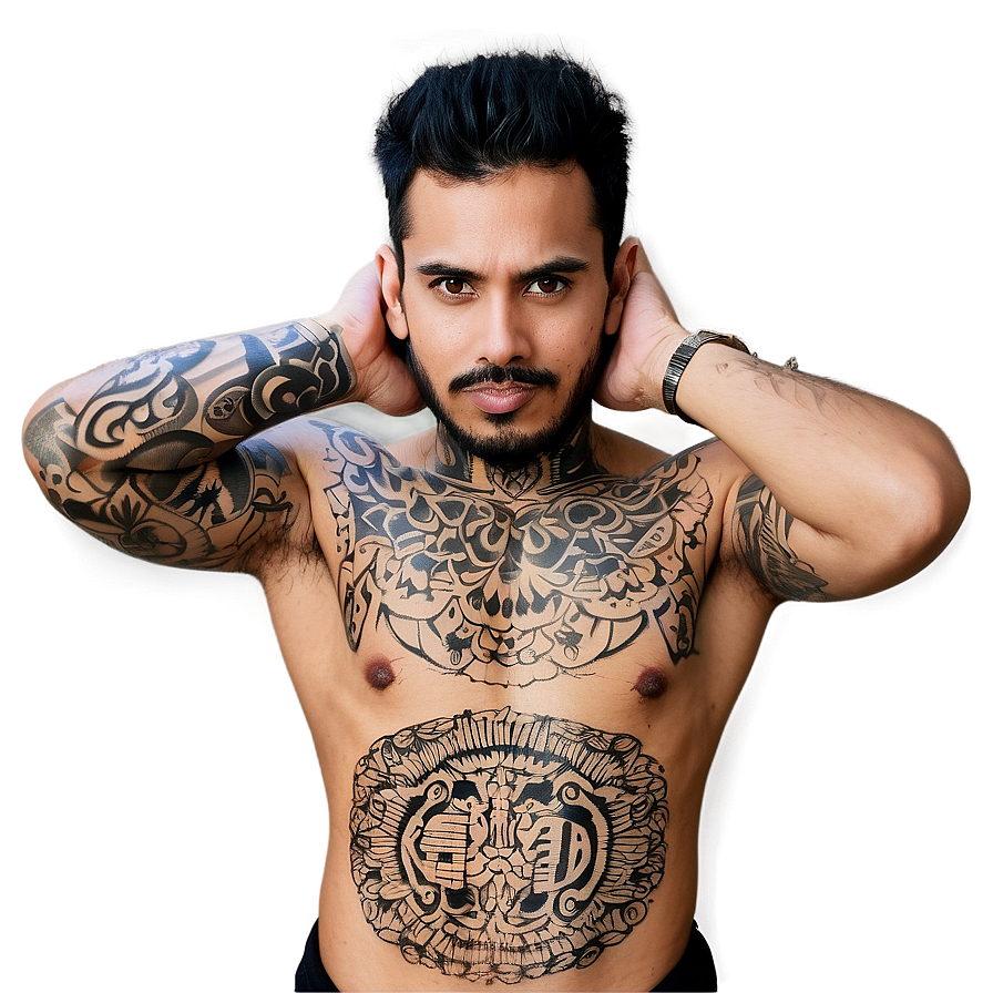 Man With Tattoos Png Rtc39 PNG