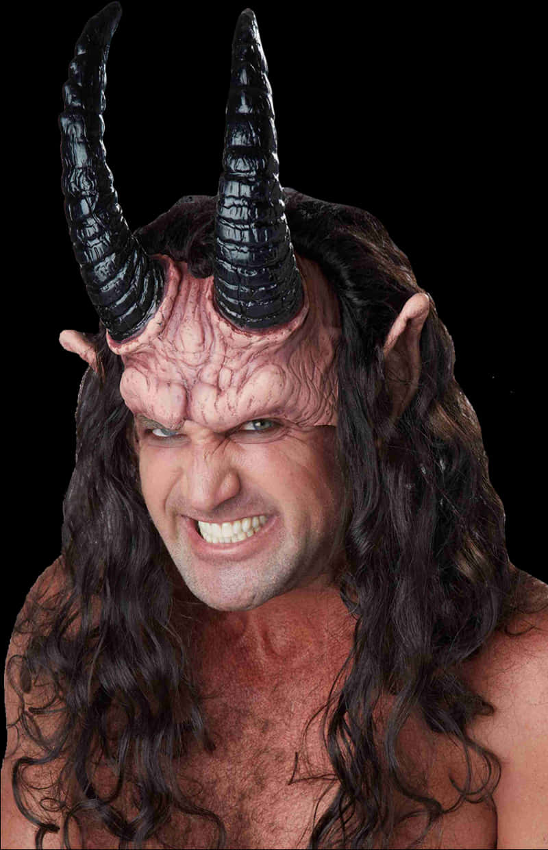 Man_with_ Devil_ Horns_ Costume PNG