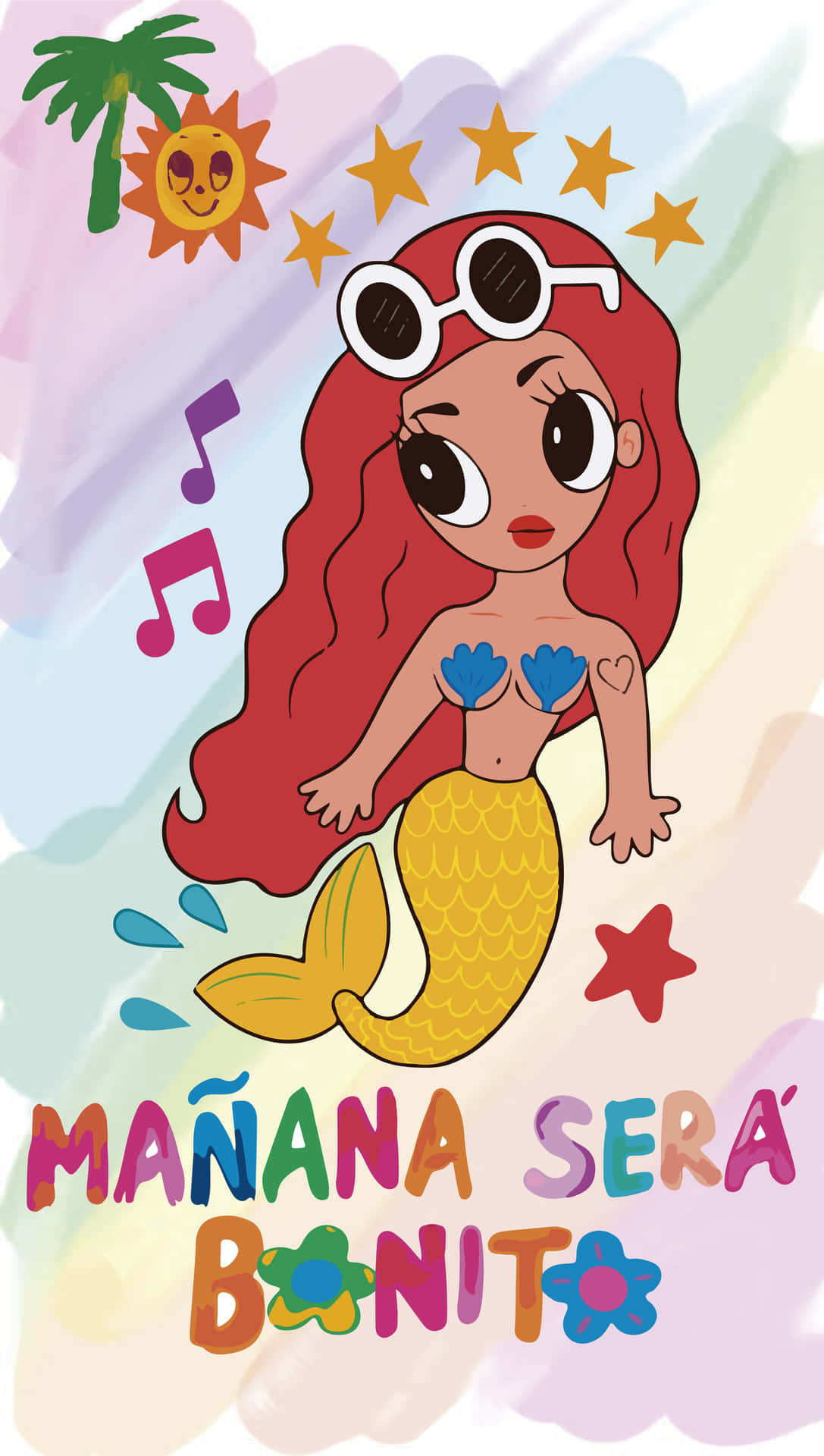 Manana Sera Bonito Mermaid Illustration Wallpaper