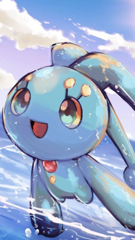 Manaphy Emerging From The Ocean Wallpaper