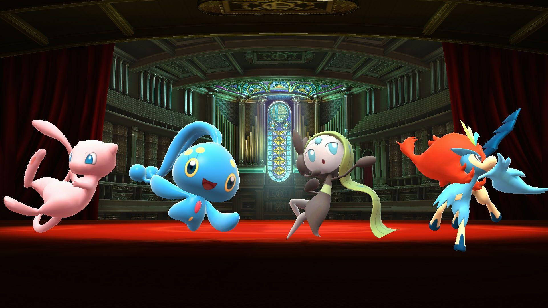 Manaphy, The Prince of the Sea, Strikes a Pose on Stage Wallpaper