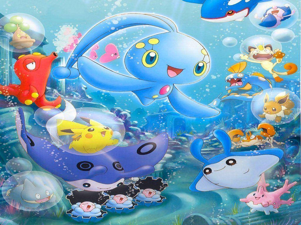 Manaphy With Underwater Pokemon Wallpaper