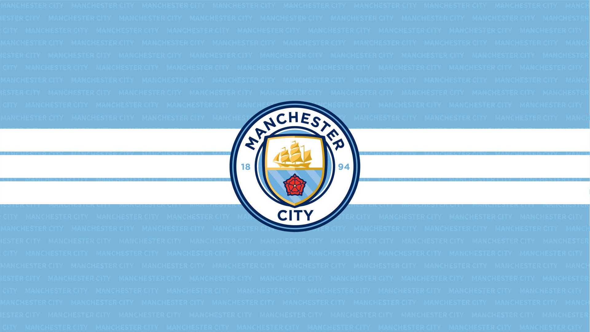 Manchester City 4k Flag And Emblem Background