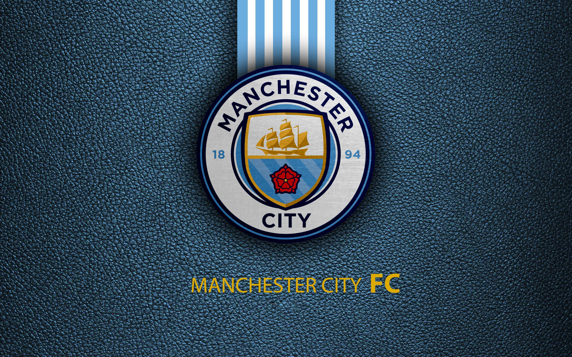 Manchester City 4k Football Club Badge Wallpaper