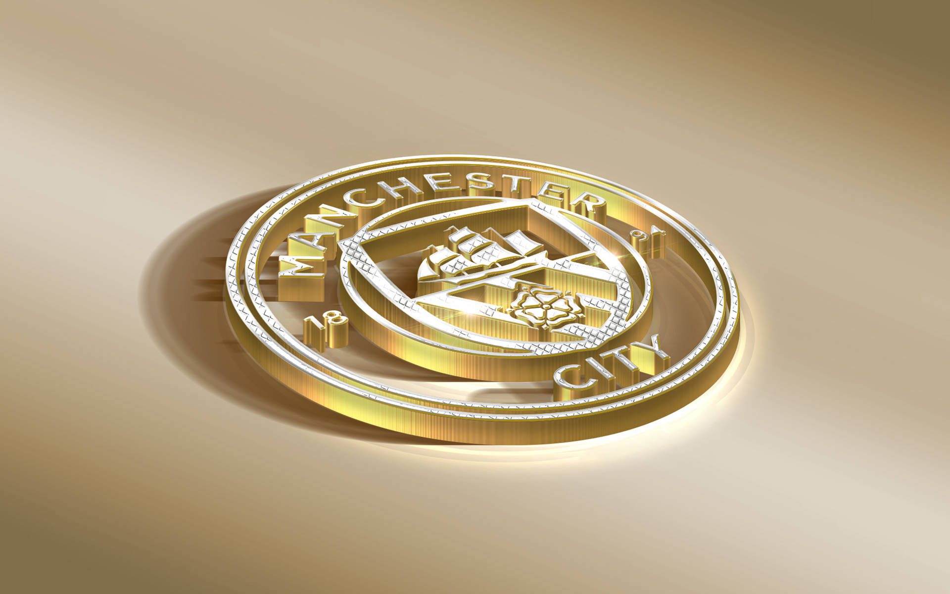 Manchester City 4k Gold Coin Emblem