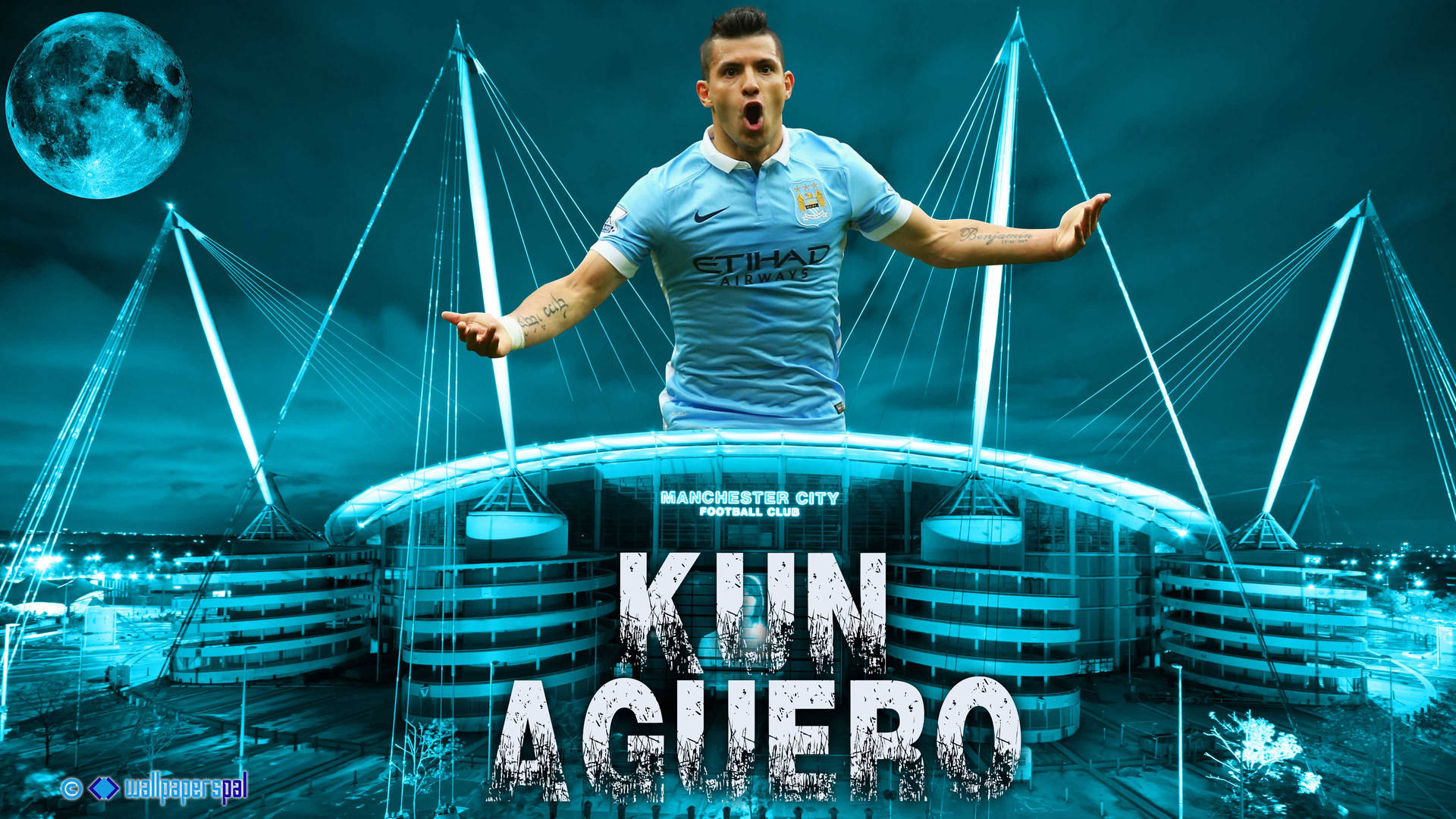 Manchester City 4k Kun Aguero Background
