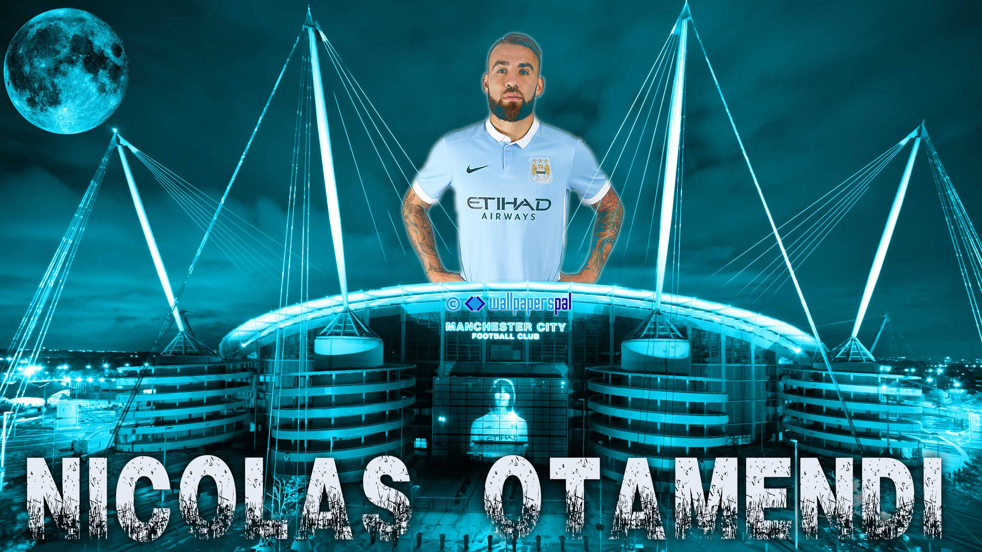 Manchester City 4k Nicolas Otamendi Background