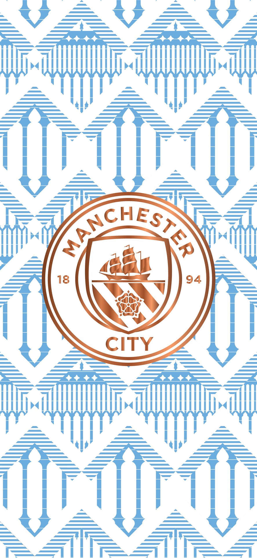 Manchester City Minimalist Badge Iphone Wallpaper