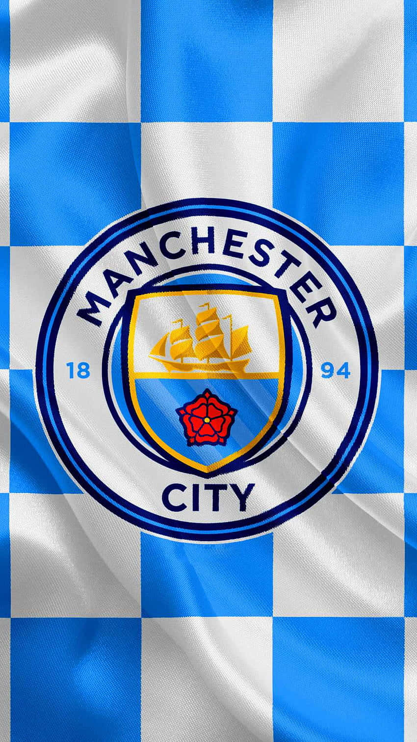 Latest iPhone featuring the colors of Manchester City Football Club Wallpaper