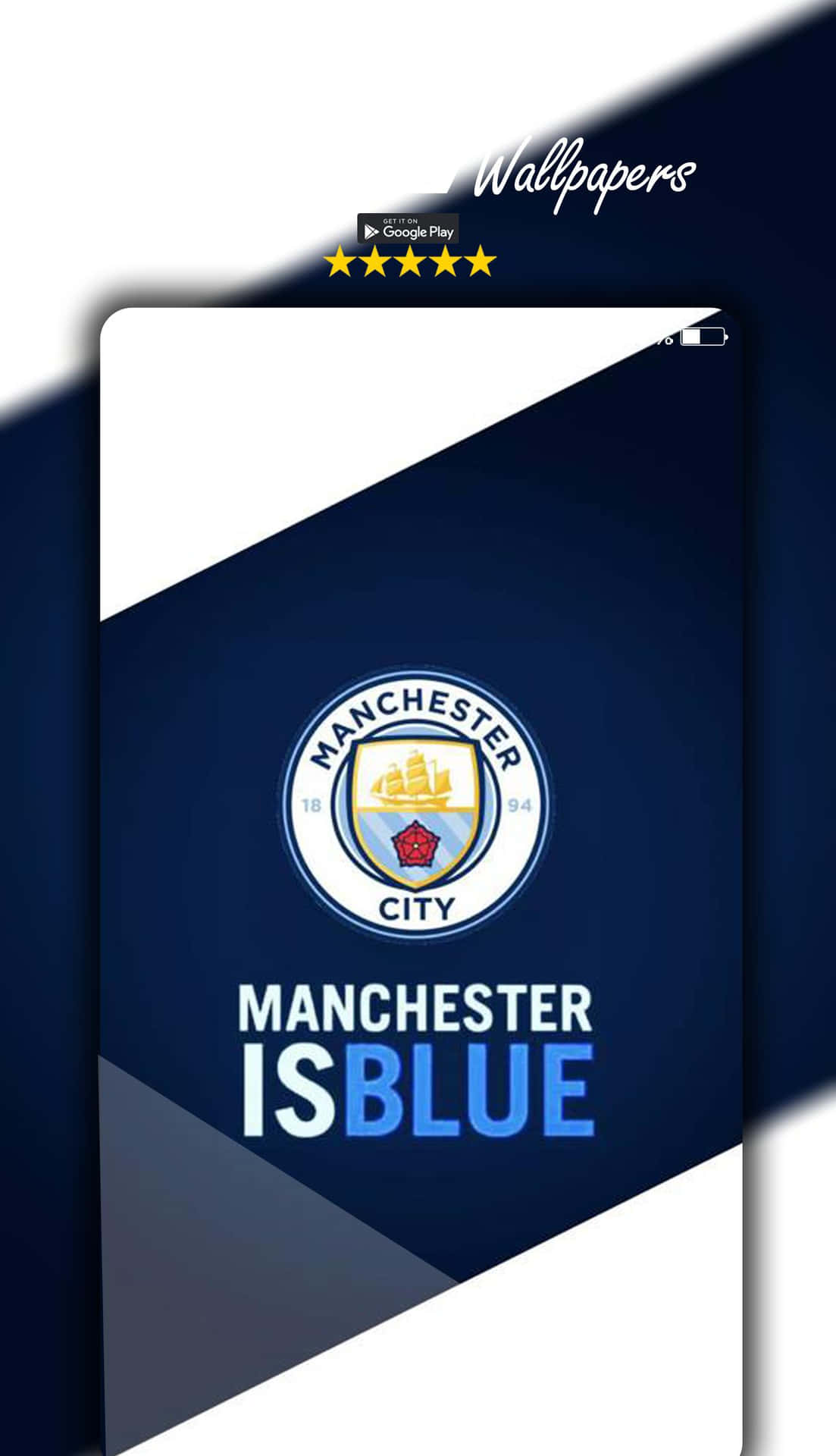Manchester City Iphone With Paper Wallpaper