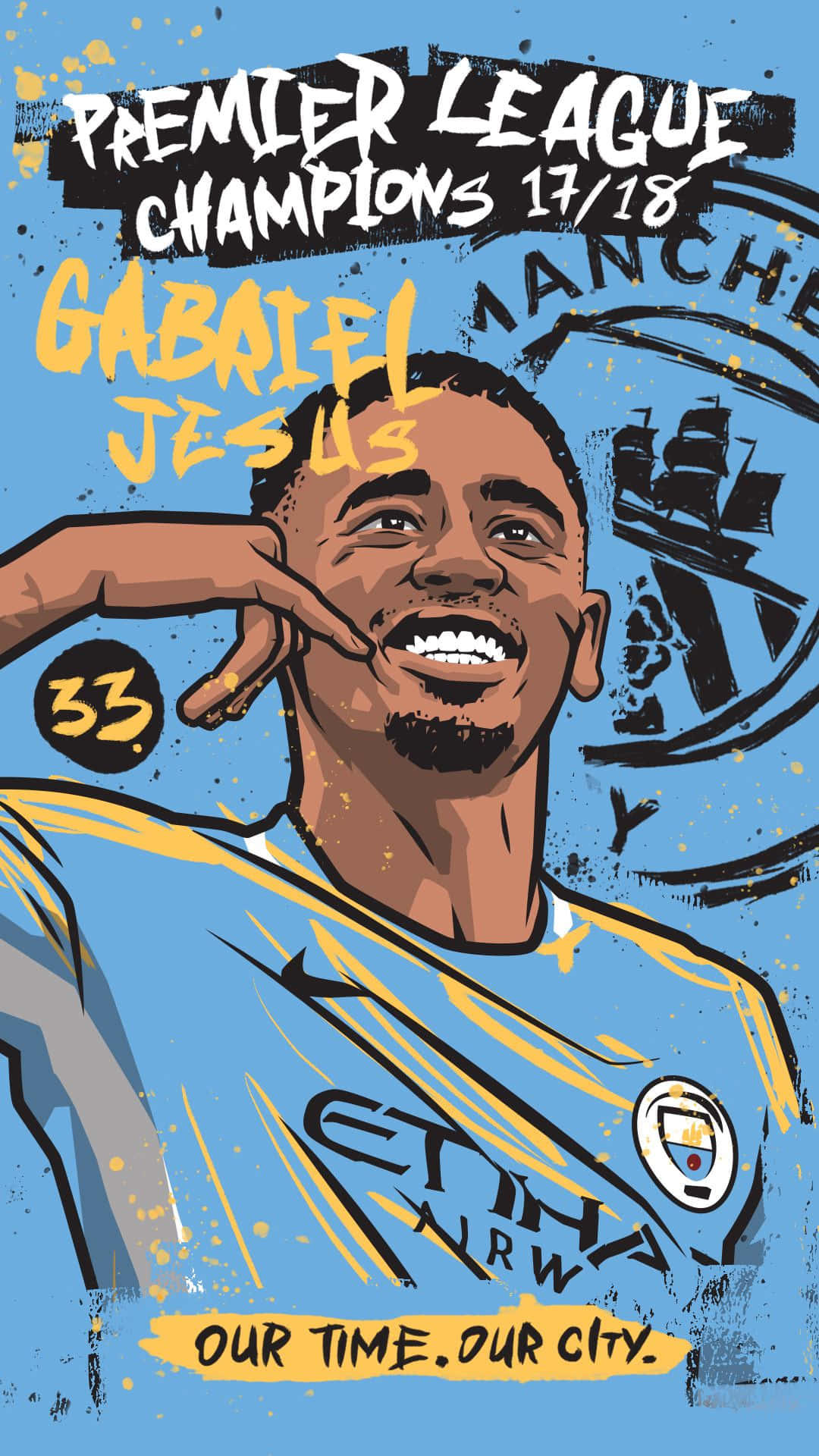 Show your allegiance to Manchester City with an Iphone Wallpaper