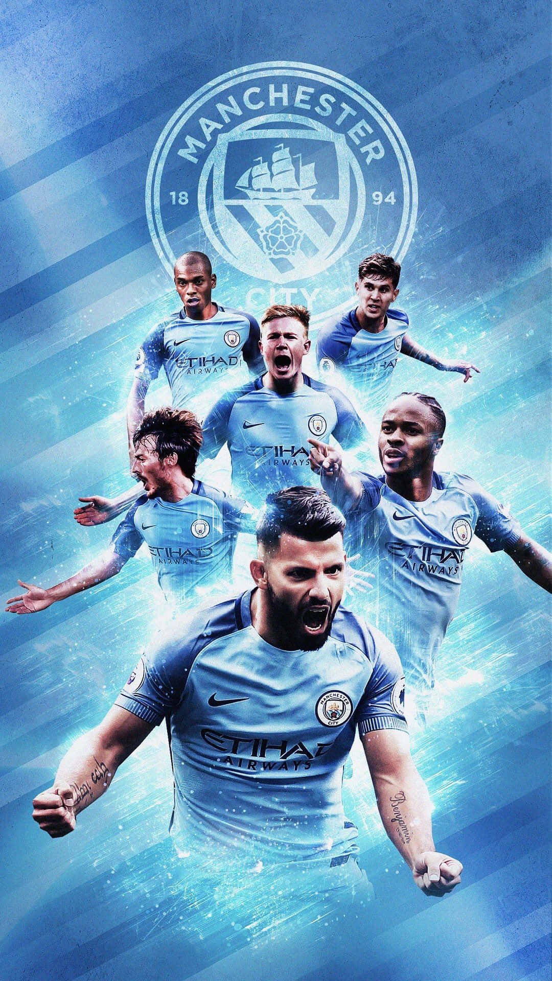 Vis din støtte til Borgerne med denne en-af-en-slags Manchester City iPhone 6 wallpaper. Wallpaper