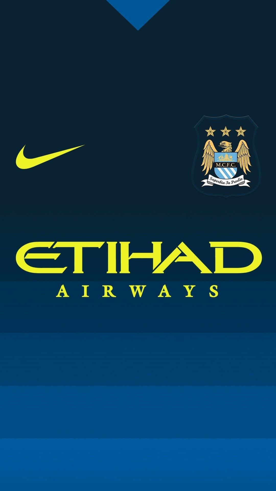 Showcasing the "Manchester City" logo on a sleek matte black iPhone Wallpaper