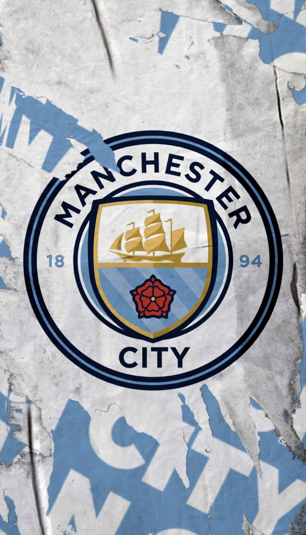 Hålldig Uppkopplad Till Manchester City Med Vår Officiella Iphone-bakgrund! Wallpaper