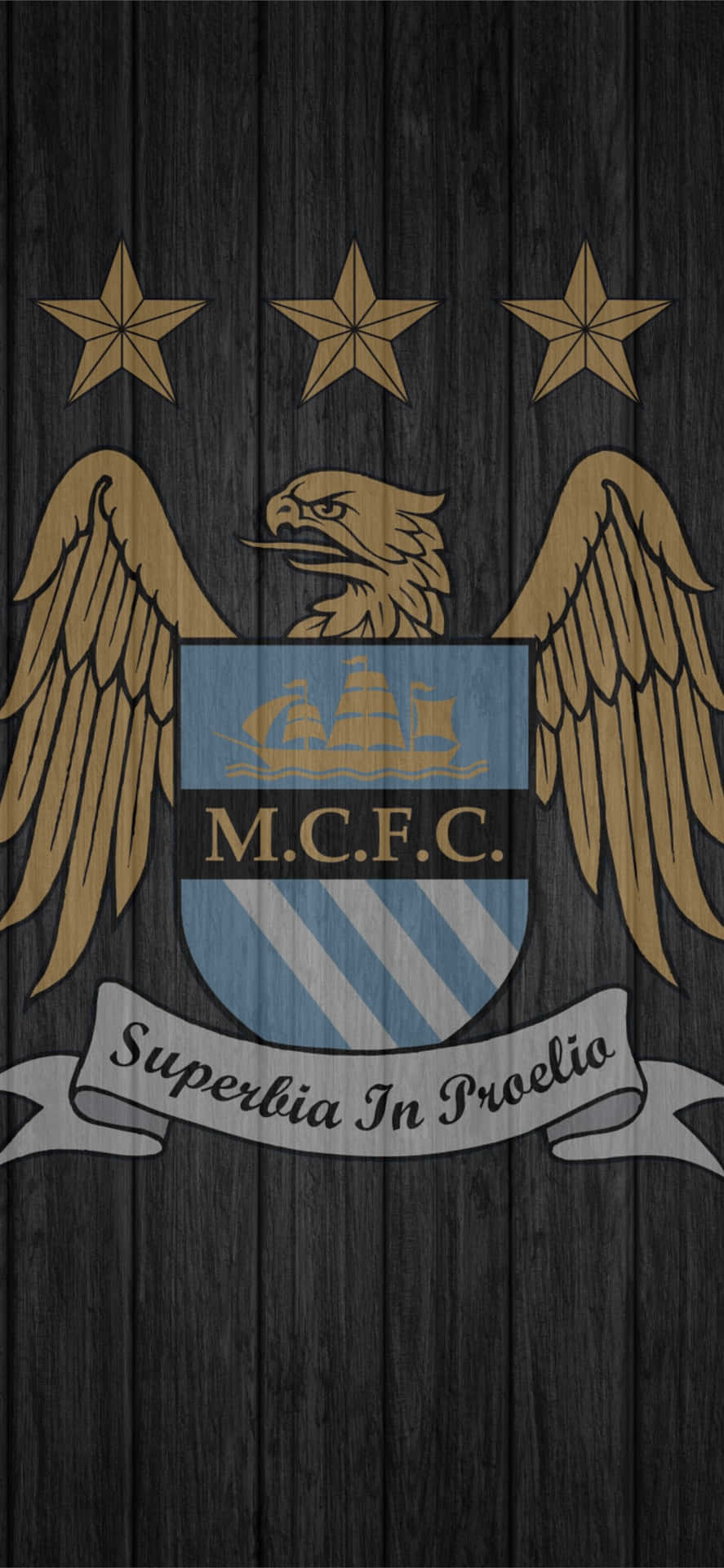 Manchestercity-logo Auf Einem Iphone Wallpaper
