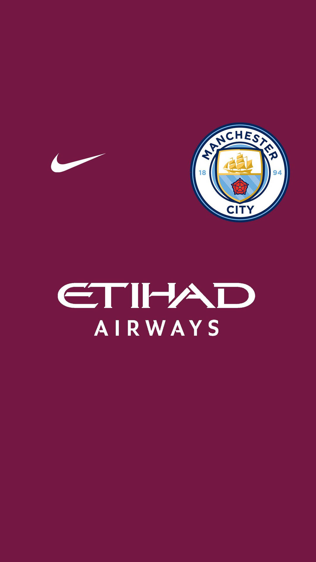 Manchester City Logo Plum Aesthetic Background