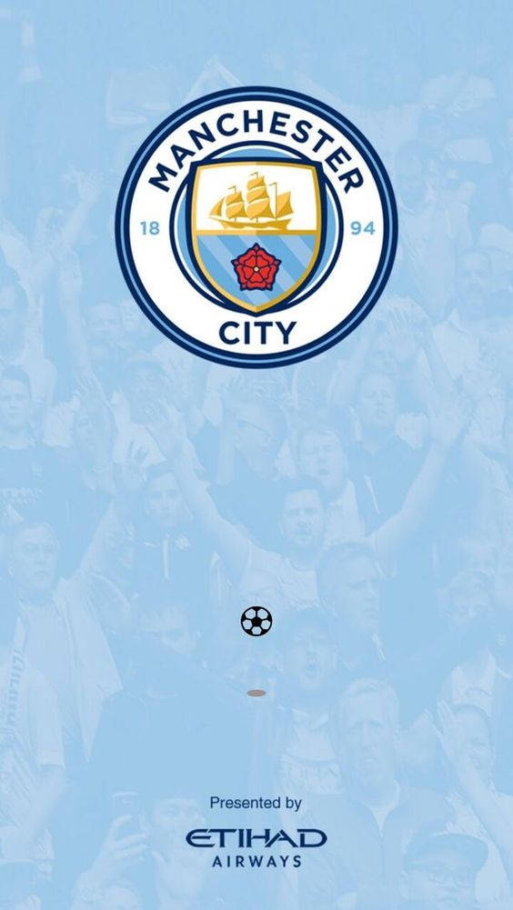 Manchester City Logo Presented By Etihad Airways Background